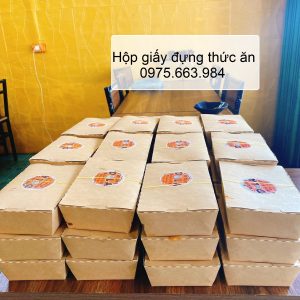 Hộp giấy kraft đựng cơm