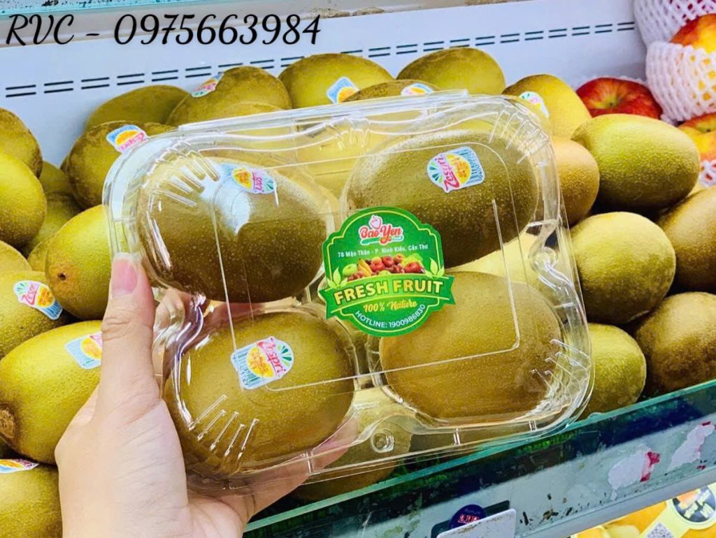 Hộp nhựa đựng 4 trái kiwi sang trọng